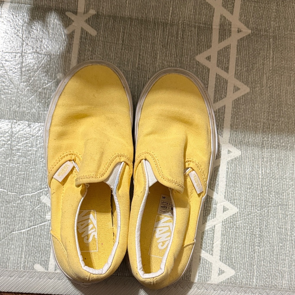 Vans Kids Yellow Slip-On Sneakers